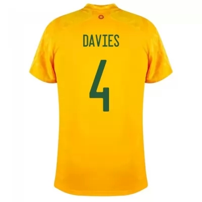 Femme Équipe du pays de Galles de football Maillot Ben Davies #4 Tenues Extérieur Jaune 2021