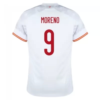 Femme Équipe d'Espagne de football Maillot Gerard Moreno #9 Tenues Extérieur Blanc 2021