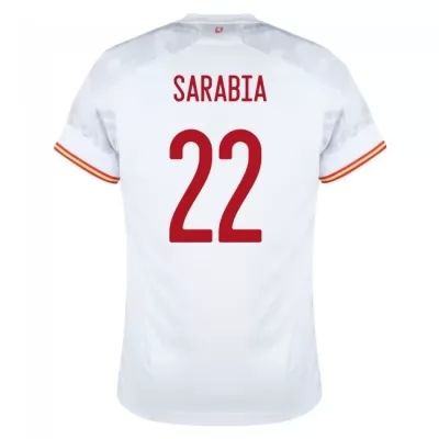 Enfant Équipe d'Espagne de football Maillot Pablo Sarabia #22 Tenues Extérieur Blanc 2021