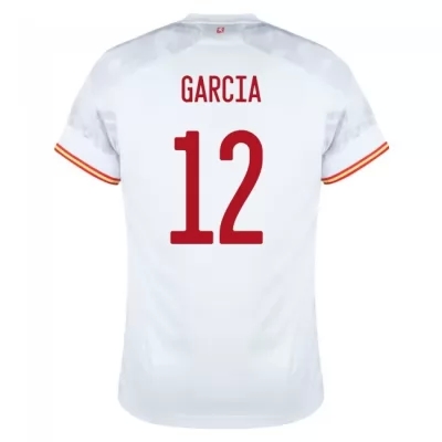 Femme Équipe d'Espagne de football Maillot Eric Garcia #12 Tenues Extérieur Blanc 2021
