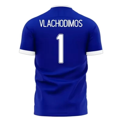 Femme Équipe de Grèce de football Maillot Odysseas Vlachodimos #1 Tenues Extérieur Bleu 2021