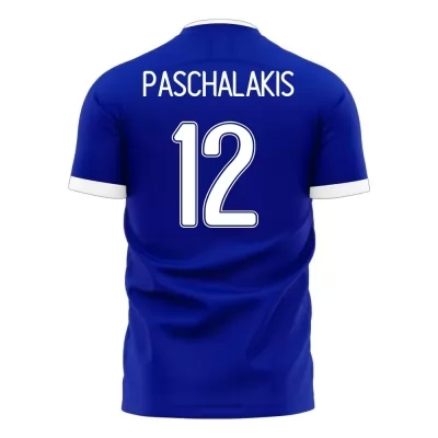 Femme Équipe de Grèce de football Maillot Alexandros Paschalakis #12 Tenues Extérieur Bleu 2021