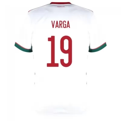 Femme Équipe de Hongrie de football Maillot Kevin Varga #19 Tenues Extérieur Blanc 2021