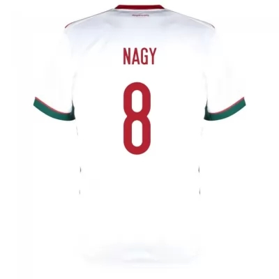 Femme Équipe de Hongrie de football Maillot Adam Nagy #8 Tenues Extérieur Blanc 2021