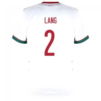 Femme Équipe de Hongrie de football Maillot Adam Lang #2 Tenues Extérieur Blanc 2021