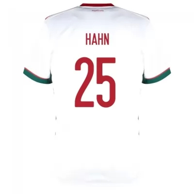 Femme Équipe de Hongrie de football Maillot Janos Hahn #25 Tenues Extérieur Blanc 2021