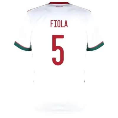 Femme Équipe de Hongrie de football Maillot Attila Fiola #5 Tenues Extérieur Blanc 2021