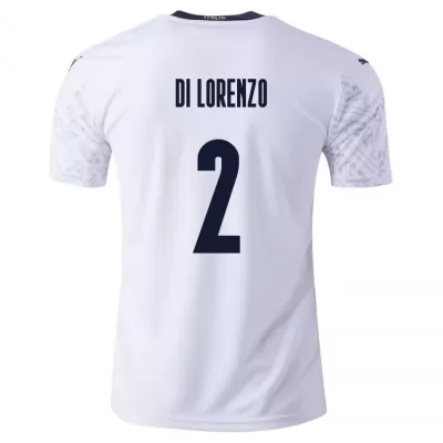 Femme Équipe d'Italie de football Maillot Giovanni Di Lorenzo #2 Tenues Extérieur Blanc 2021