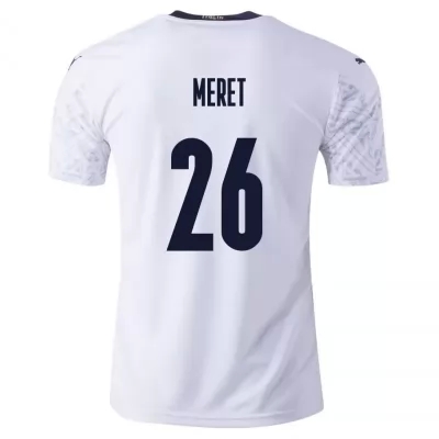 Femme Équipe d'Italie de football Maillot Alex Meret #26 Tenues Extérieur Blanc 2021