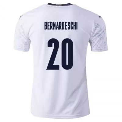 Enfant Équipe d'Italie de football Maillot Federico Bernardeschi #20 Tenues Extérieur Blanc 2021