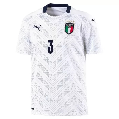 Femme Équipe d'Italie de football Maillot Giorgio Chiellini #3 Tenues Extérieur Blanc 2021