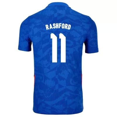 Enfant Équipe d'Angleterre de football Maillot Marcus Rashford #11 Tenues Extérieur Bleu 2021