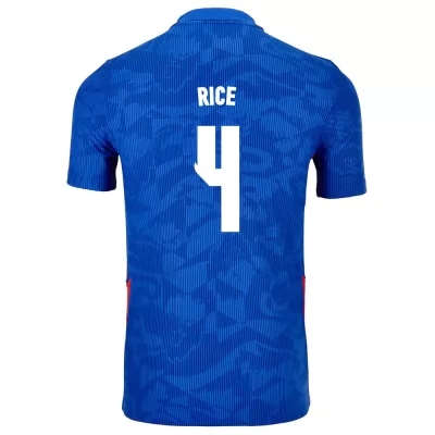 Femme Équipe d'Angleterre de football Maillot Declan Rice #4 Tenues Extérieur Bleu 2021