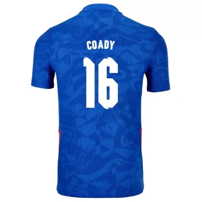Femme Équipe d'Angleterre de football Maillot Conor Coady #16 Tenues Extérieur Bleu 2021