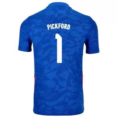 Femme Équipe d'Angleterre de football Maillot Jordan Pickford #1 Tenues Extérieur Bleu 2021