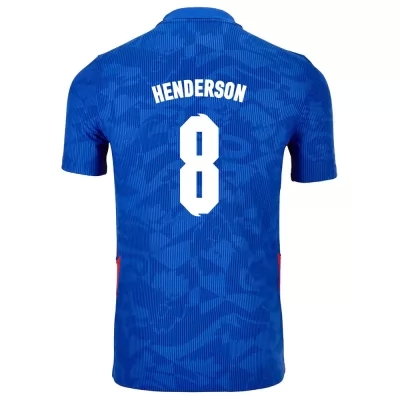 Homme Équipe d'Angleterre de football Maillot Jordan Henderson #8 Tenues Extérieur Bleu 2021