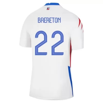 Femme Équipe Du Chili De Football Maillot Ben Brereton #22 Tenues Extérieur Blanc 2021