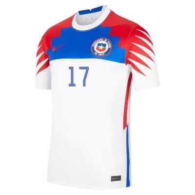 Femme Équipe du Chili de football Maillot Gary Medel #17 Tenues Extérieur Blanc 2021