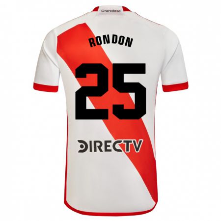 Kandiny Enfant Maillot Salomón Rondón #25 Blanc Rouge Tenues Domicile 2023/24 T-Shirt