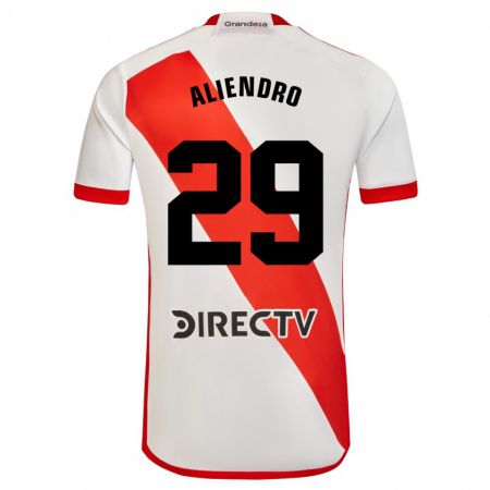 Kandiny Enfant Maillot Rodrigo Aliendro #29 Blanc Rouge Tenues Domicile 2023/24 T-Shirt