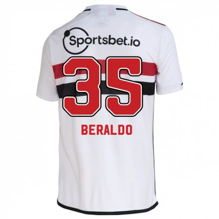 Kandiny Enfant Maillot Lucas Beraldo #35 Blanc Tenues Domicile 2023/24 T-Shirt