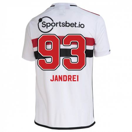 Kandiny Enfant Maillot Jandrei #93 Blanc Tenues Domicile 2023/24 T-Shirt