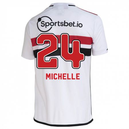 Kandiny Enfant Maillot Michelle #24 Blanc Tenues Domicile 2023/24 T-Shirt