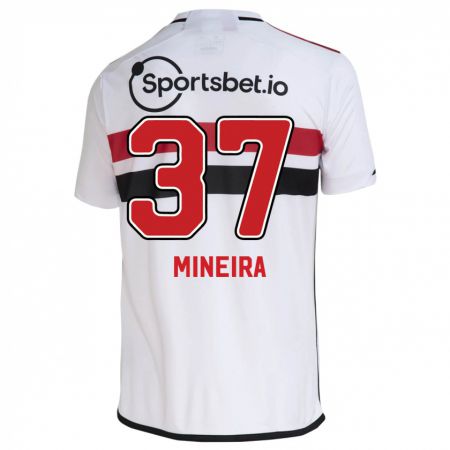 Kandiny Enfant Maillot Rafa Mineira #37 Blanc Tenues Domicile 2023/24 T-Shirt