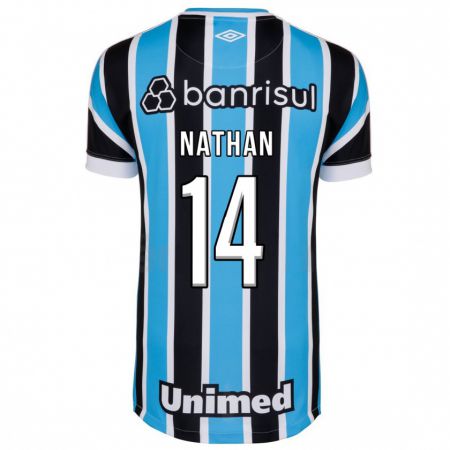 Kandiny Enfant Maillot Nathan #14 Bleu Tenues Domicile 2023/24 T-Shirt