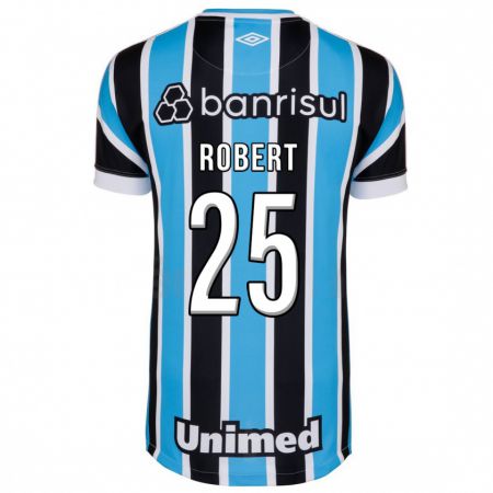 Kandiny Enfant Maillot Jhonata Robert #25 Bleu Tenues Domicile 2023/24 T-Shirt