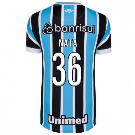 Kandiny Enfant Maillot Natã #36 Bleu Tenues Domicile 2023/24 T-Shirt
