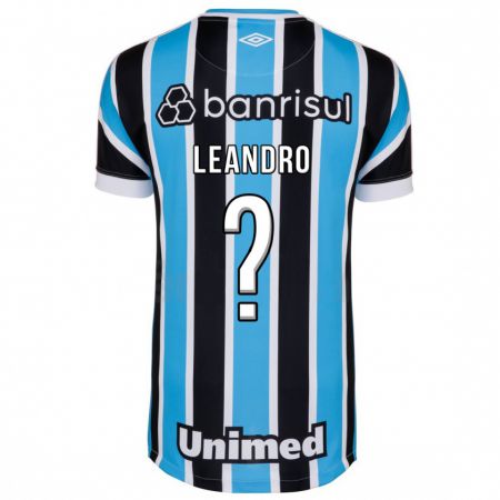 Kandiny Enfant Maillot Leandro #0 Bleu Tenues Domicile 2023/24 T-Shirt