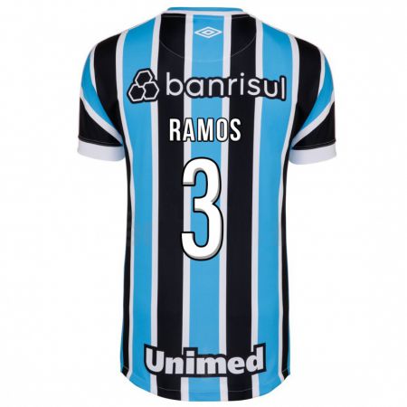 Kandiny Enfant Maillot João Ramos #3 Bleu Tenues Domicile 2023/24 T-Shirt