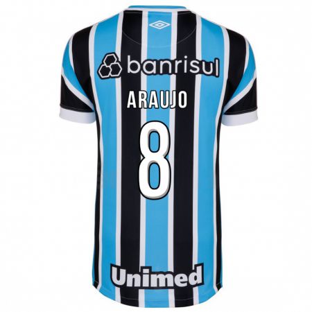 Kandiny Enfant Maillot Caio Araujo #8 Bleu Tenues Domicile 2023/24 T-Shirt