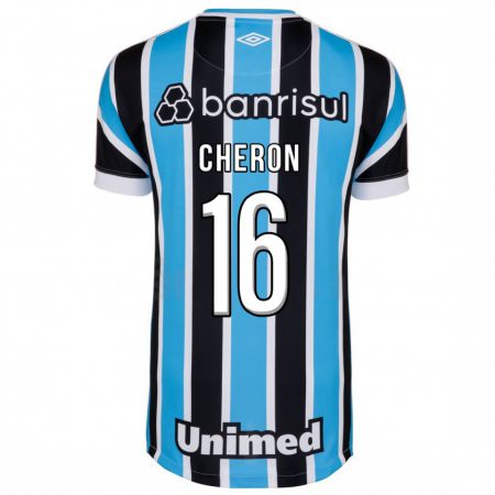 Kandiny Enfant Maillot Bruno Cheron #16 Bleu Tenues Domicile 2023/24 T-Shirt