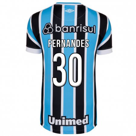 Kandiny Enfant Maillot Raquel Fernandes #30 Bleu Tenues Domicile 2023/24 T-Shirt