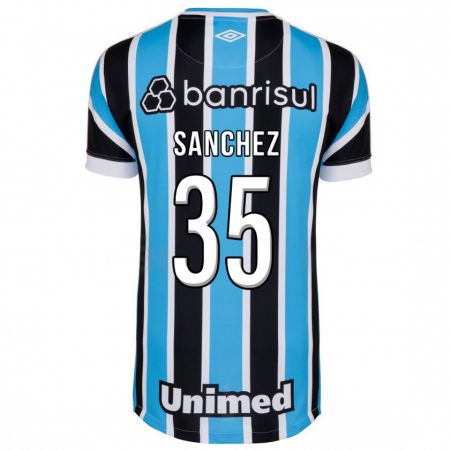 Kandiny Enfant Maillot Lari Sanchez #35 Bleu Tenues Domicile 2023/24 T-Shirt