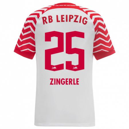 Kandiny Enfant Maillot Leopold Zingerle #25 Blanc Tenues Domicile 2023/24 T-Shirt