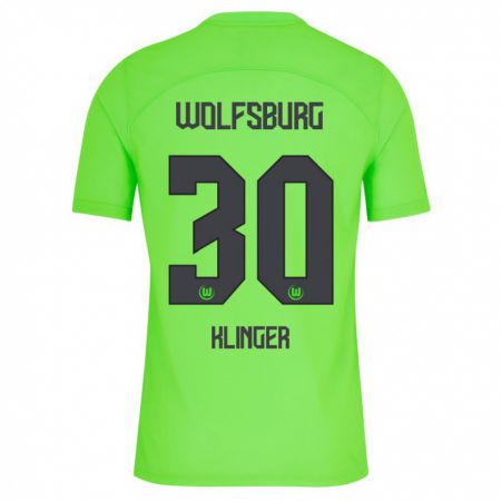 Kandiny Enfant Maillot Niklas Klinger #30 Vert Tenues Domicile 2023/24 T-Shirt