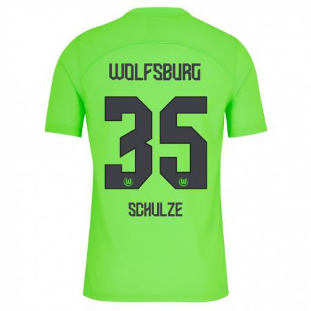 Kandiny Enfant Maillot Philipp Schulze #35 Vert Tenues Domicile 2023/24 T-Shirt