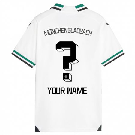Kandiny Enfant Maillot Votre Nom #0 Blanc Vert Tenues Domicile 2023/24 T-Shirt