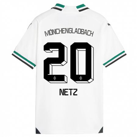 Kandiny Enfant Maillot Luca Netz #20 Blanc Vert Tenues Domicile 2023/24 T-Shirt