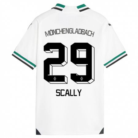 Kandiny Enfant Maillot Joe Scally #29 Blanc Vert Tenues Domicile 2023/24 T-Shirt