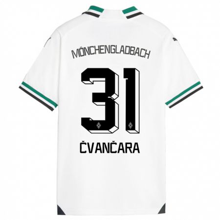 Kandiny Enfant Maillot Tomas Cvancara #31 Blanc Vert Tenues Domicile 2023/24 T-Shirt