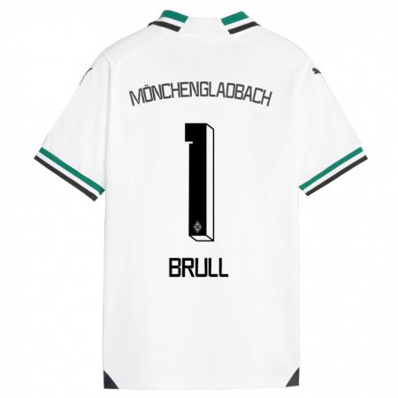 Kandiny Enfant Maillot Maximilian Brüll #1 Blanc Vert Tenues Domicile 2023/24 T-Shirt