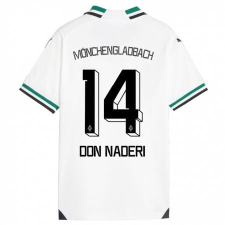 Kandiny Enfant Maillot Ryan Don Naderi #14 Blanc Vert Tenues Domicile 2023/24 T-Shirt