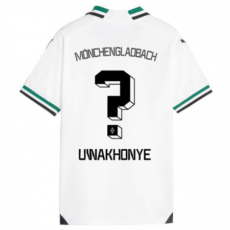 Kandiny Enfant Maillot Joshua Uwakhonye #0 Blanc Vert Tenues Domicile 2023/24 T-Shirt