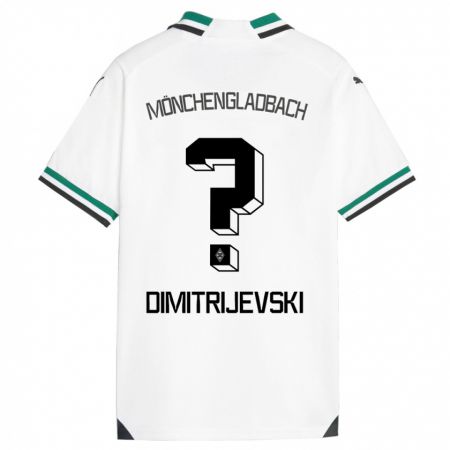 Kandiny Enfant Maillot Maximilian Dimitrijevski #0 Blanc Vert Tenues Domicile 2023/24 T-Shirt