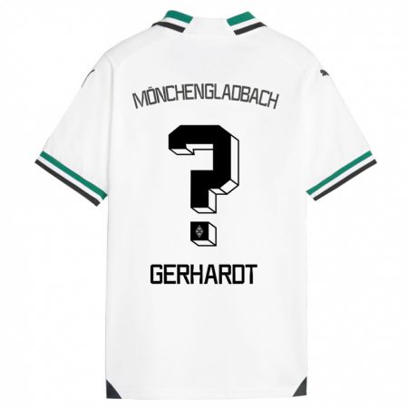 Kandiny Enfant Maillot Konstantin Gerhardt #0 Blanc Vert Tenues Domicile 2023/24 T-Shirt