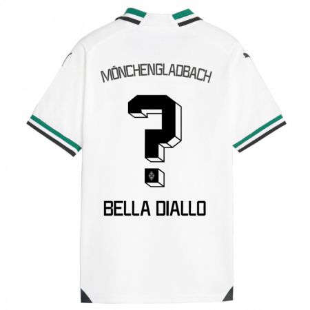 Kandiny Enfant Maillot Oumar Bella Diallo #0 Blanc Vert Tenues Domicile 2023/24 T-Shirt